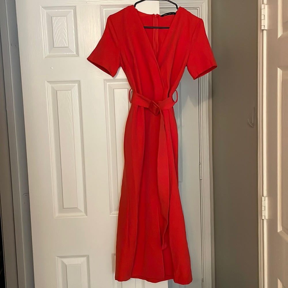 Zara Red Dress with Buckle - NEW WITH TAGS!